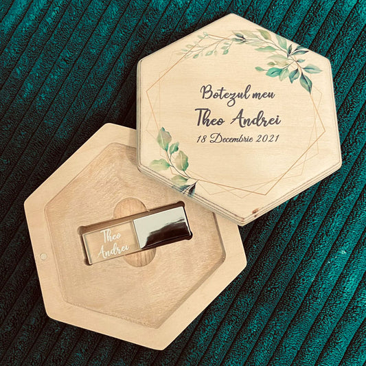 cutie lemn usb stick