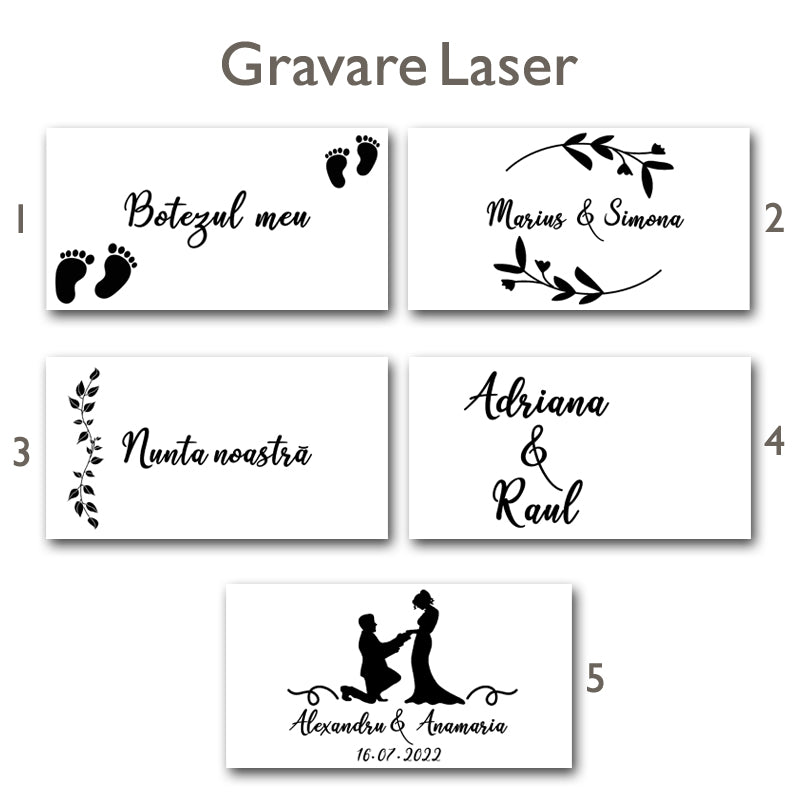 Cutie din lemn personalizata nunta